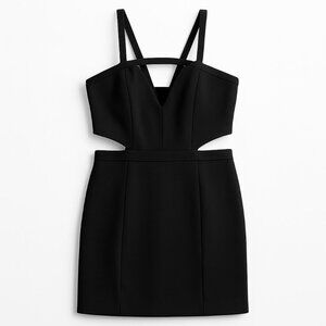 Express Black Halter Sheath Mini Dress